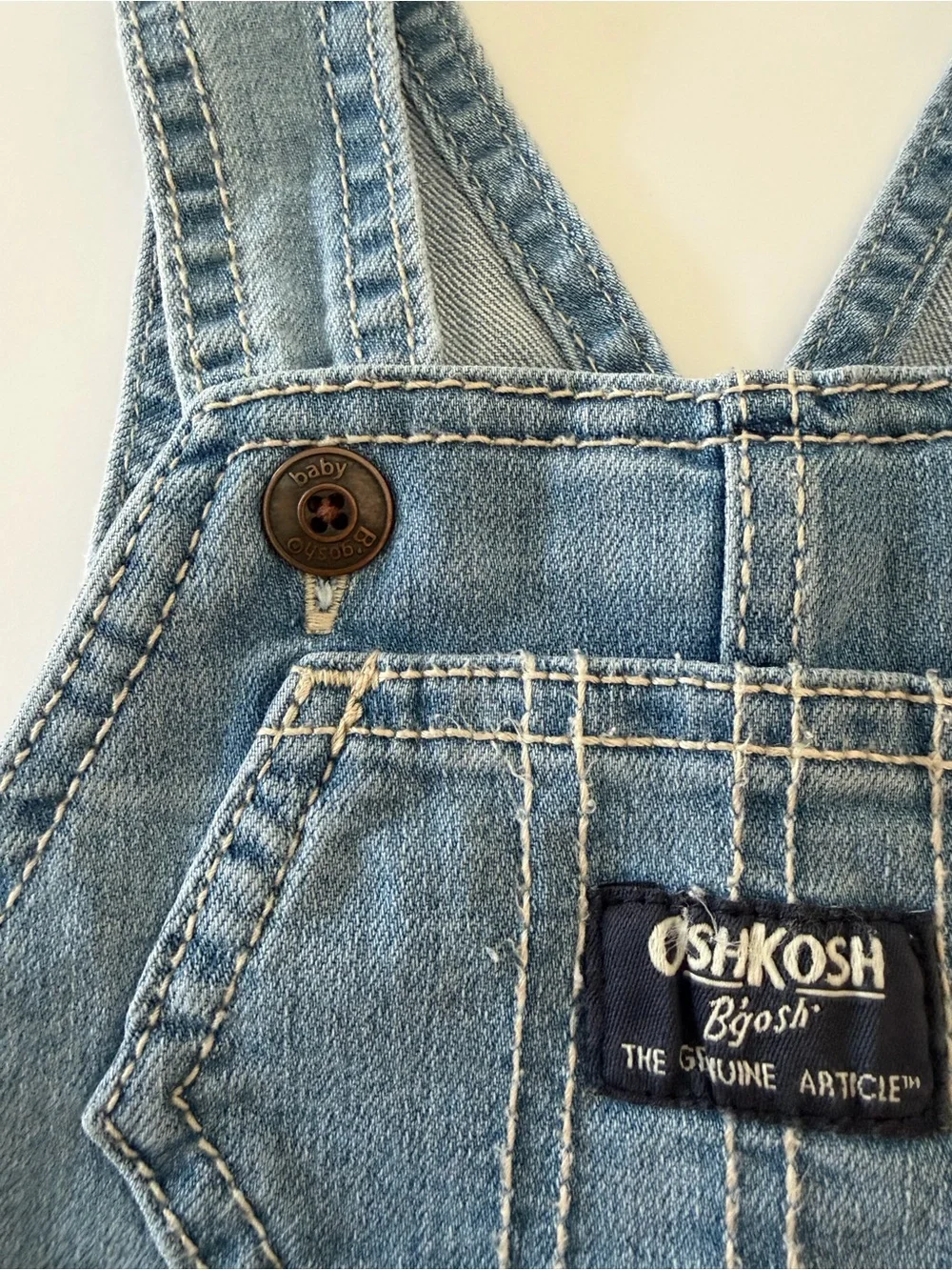 Oshkosh Baby Denim Overall Bubble Romper Size  6 Months